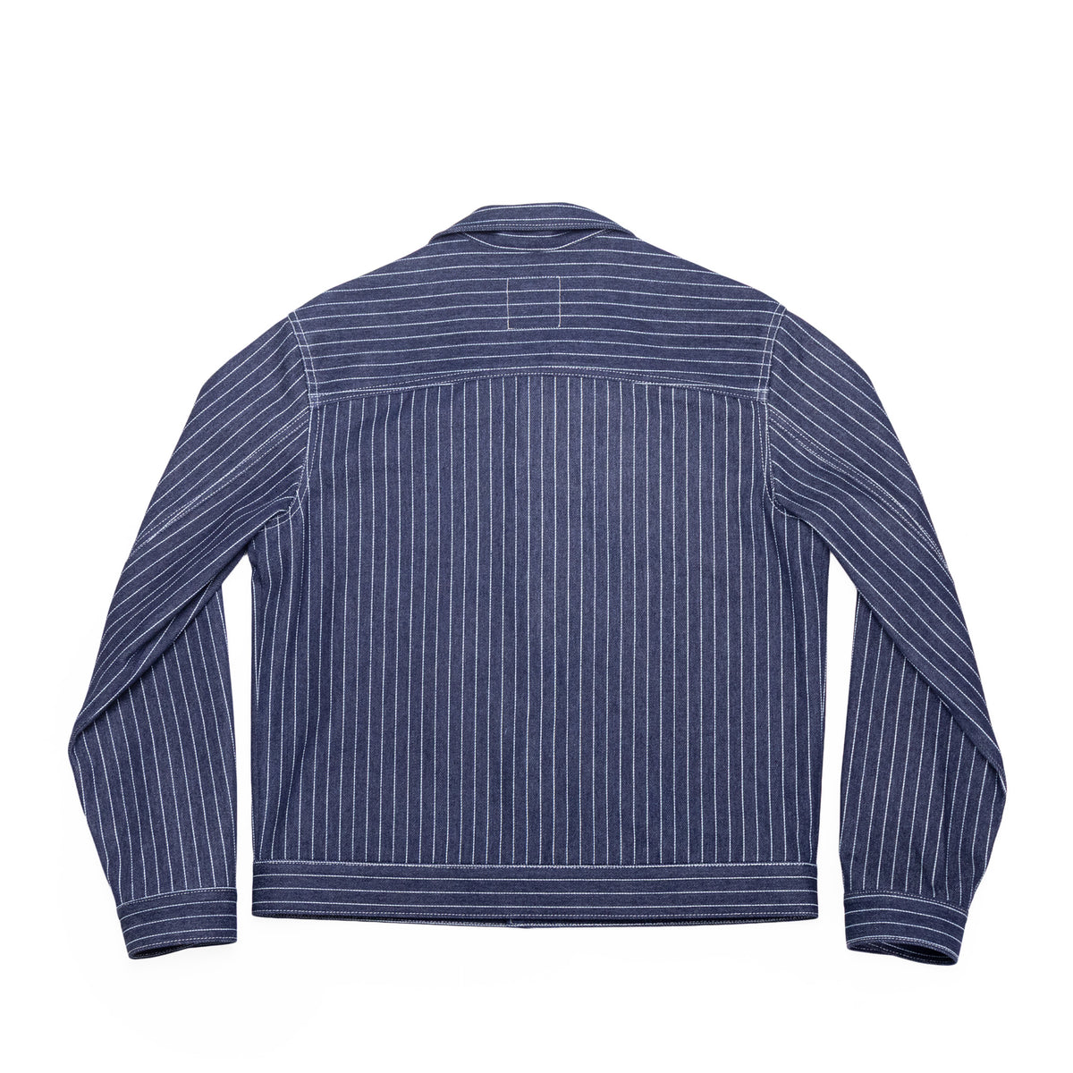 Indigo Pinstripe Trucker Jacket