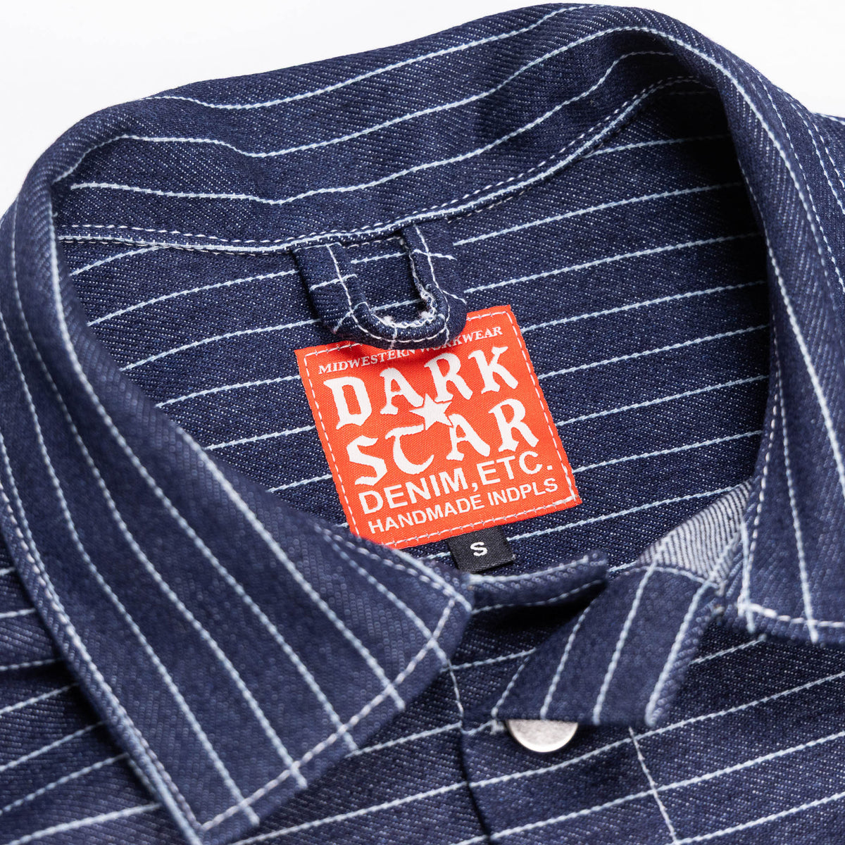 Indigo Pinstripe Trucker Jacket