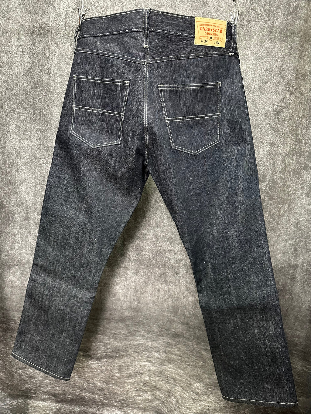 14oz Indigo White Weft Selvedge Denim 34 x 32