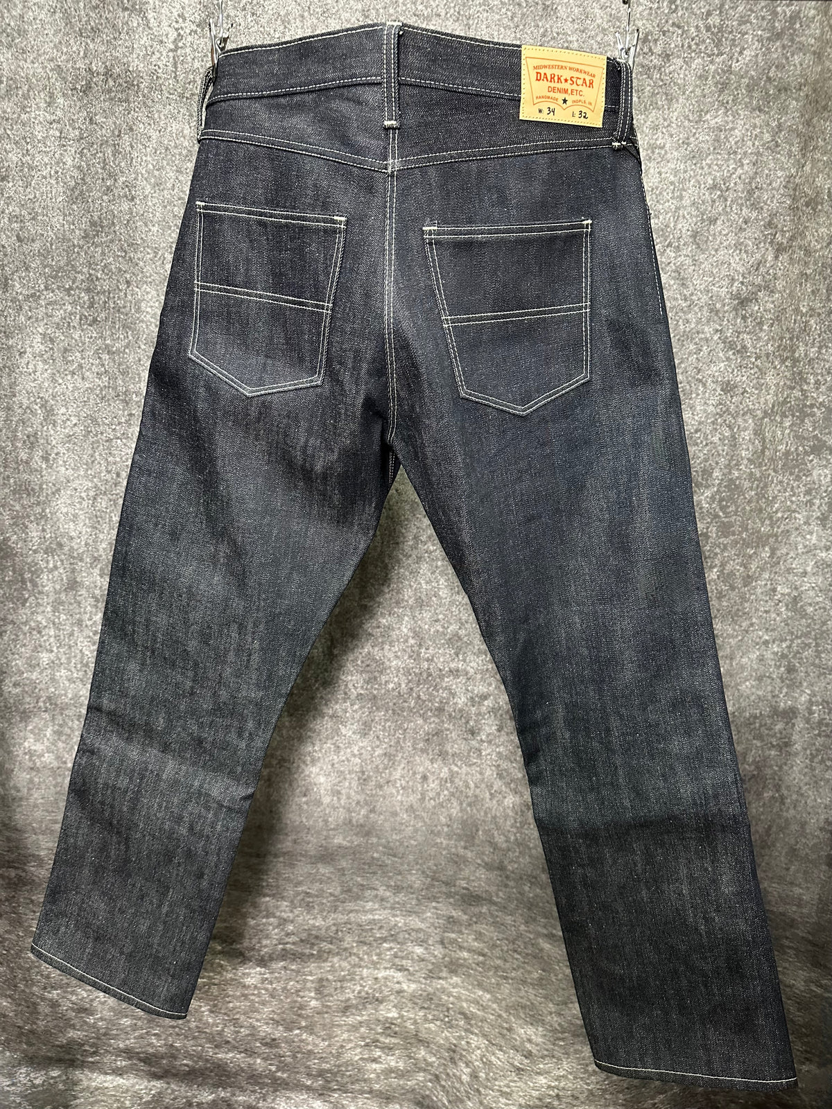 14oz Indigo White Weft Selvedge Denim 34 x 32
