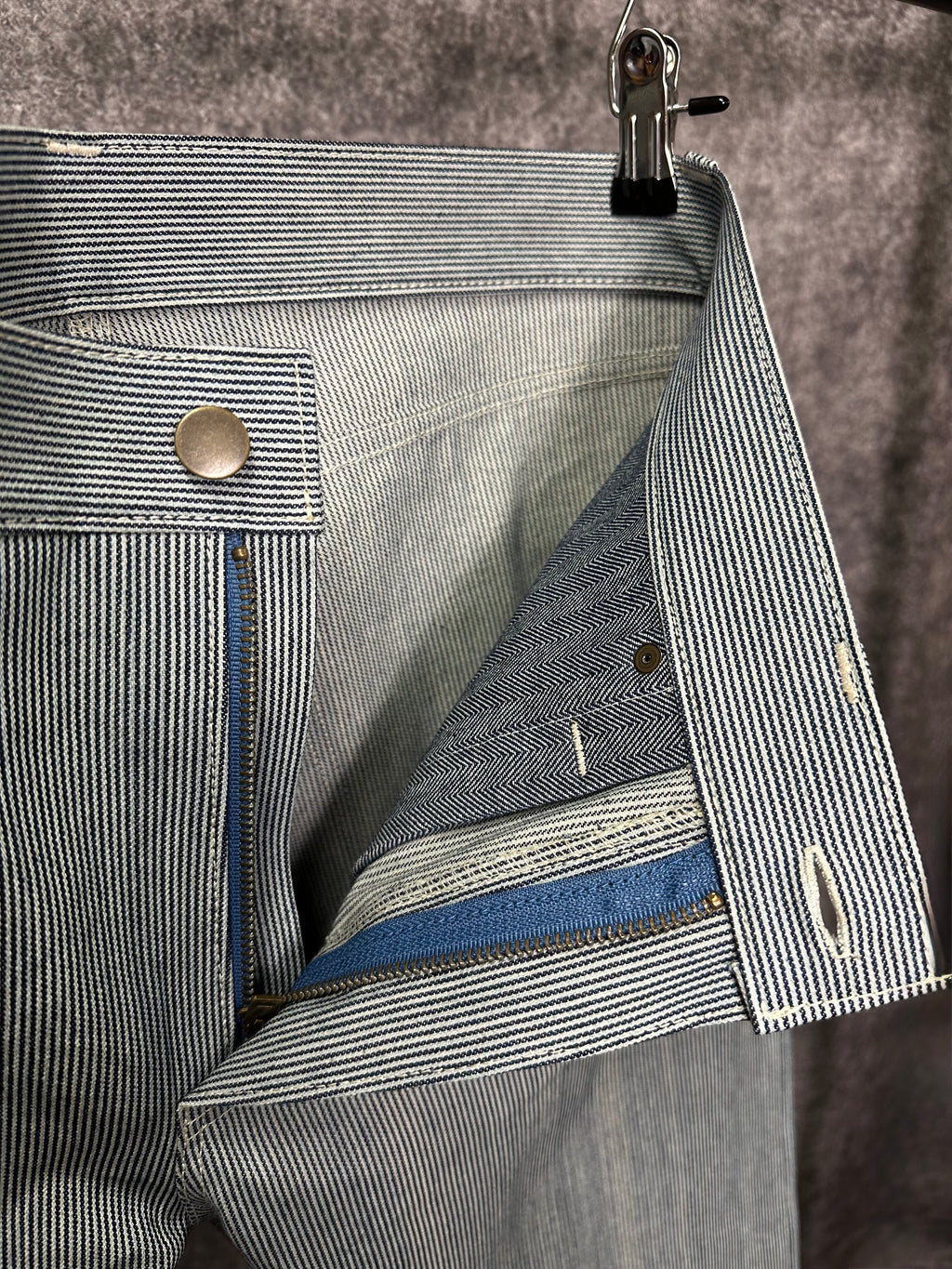 11oz Hickory Stripe Japanese Denim 34 x 30