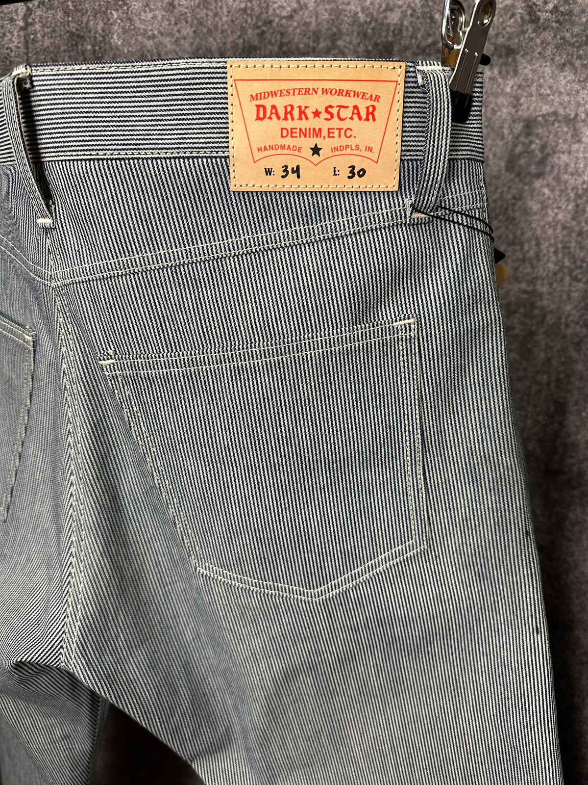 11oz Hickory Stripe Japanese Denim 34 x 30