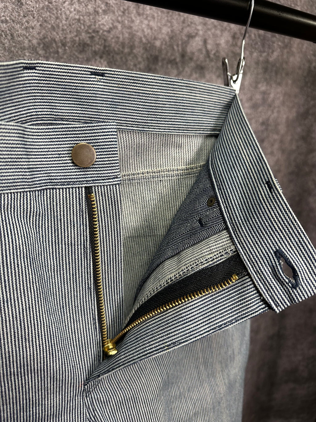 11oz Hickory Stripe Japanese Denim 32 x 32