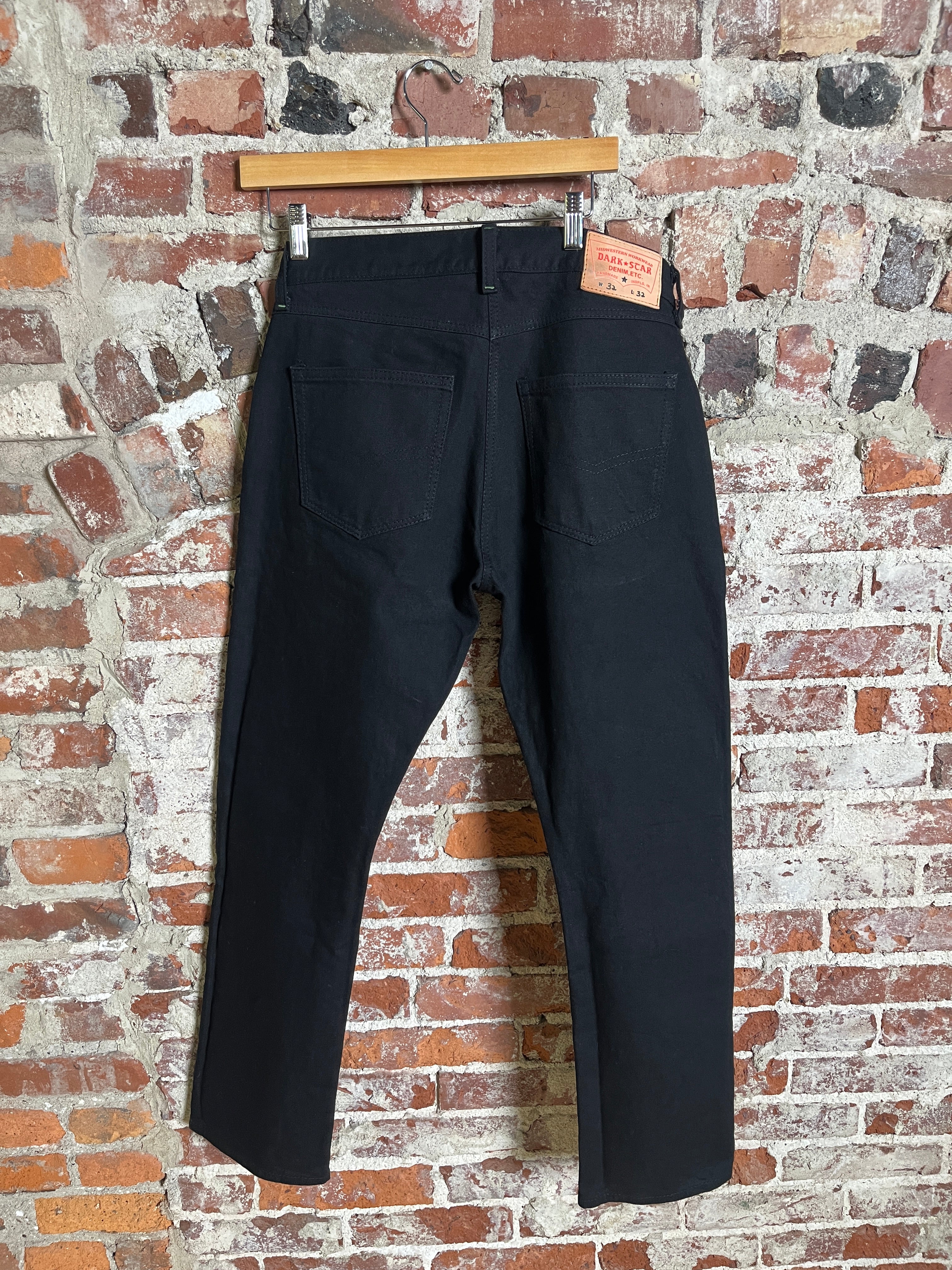 12oz Black/ Black Denim Jeans 32 x 32