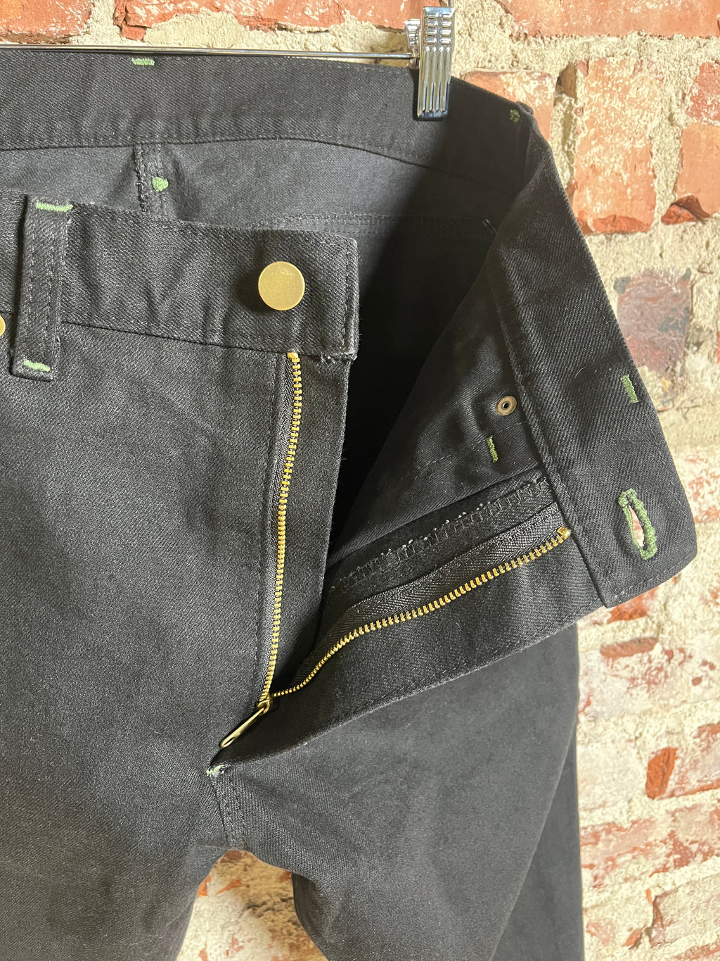 12oz Black/ Black Denim Jeans 32 x 32