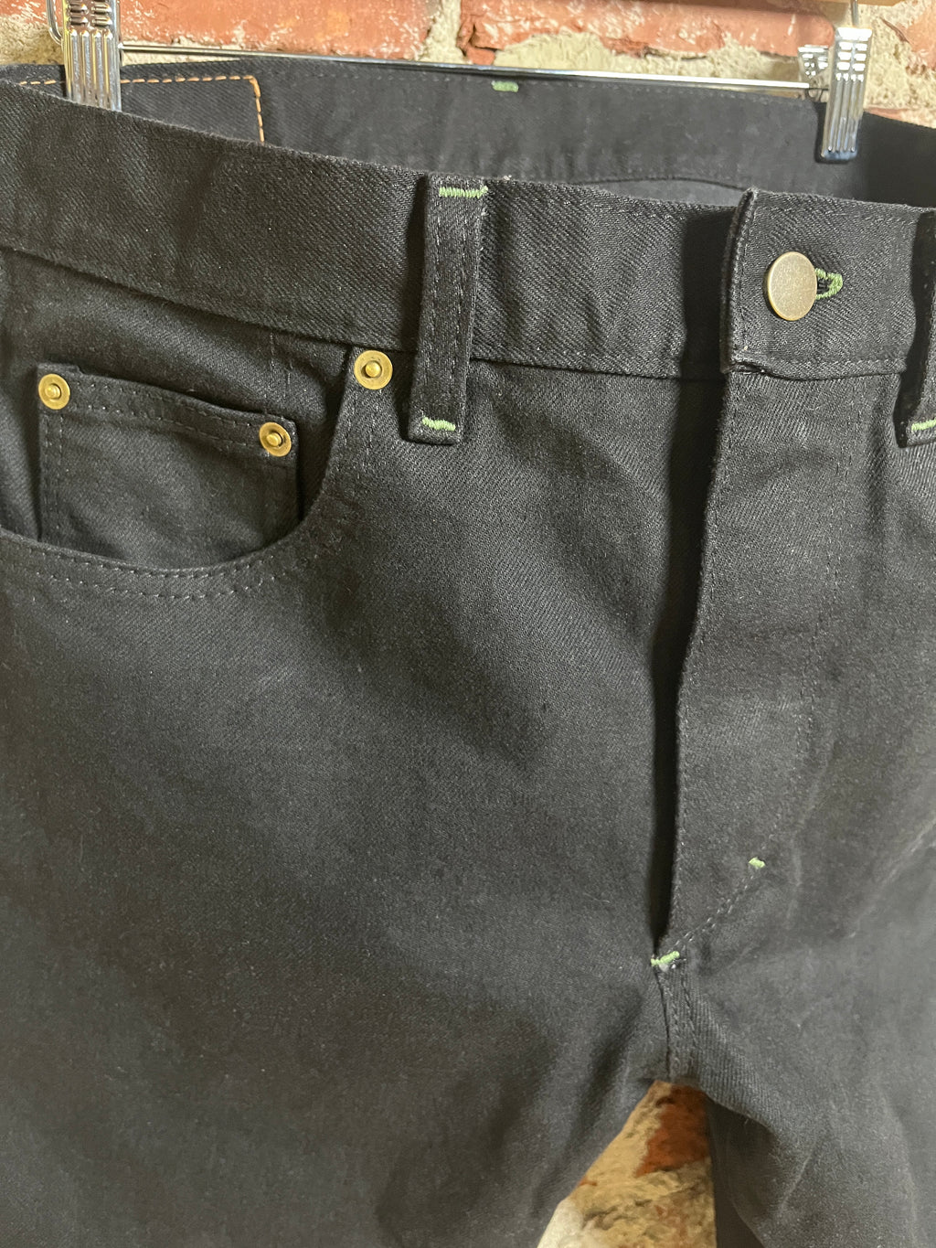12oz Black/ Black Denim Jeans 32 x 32