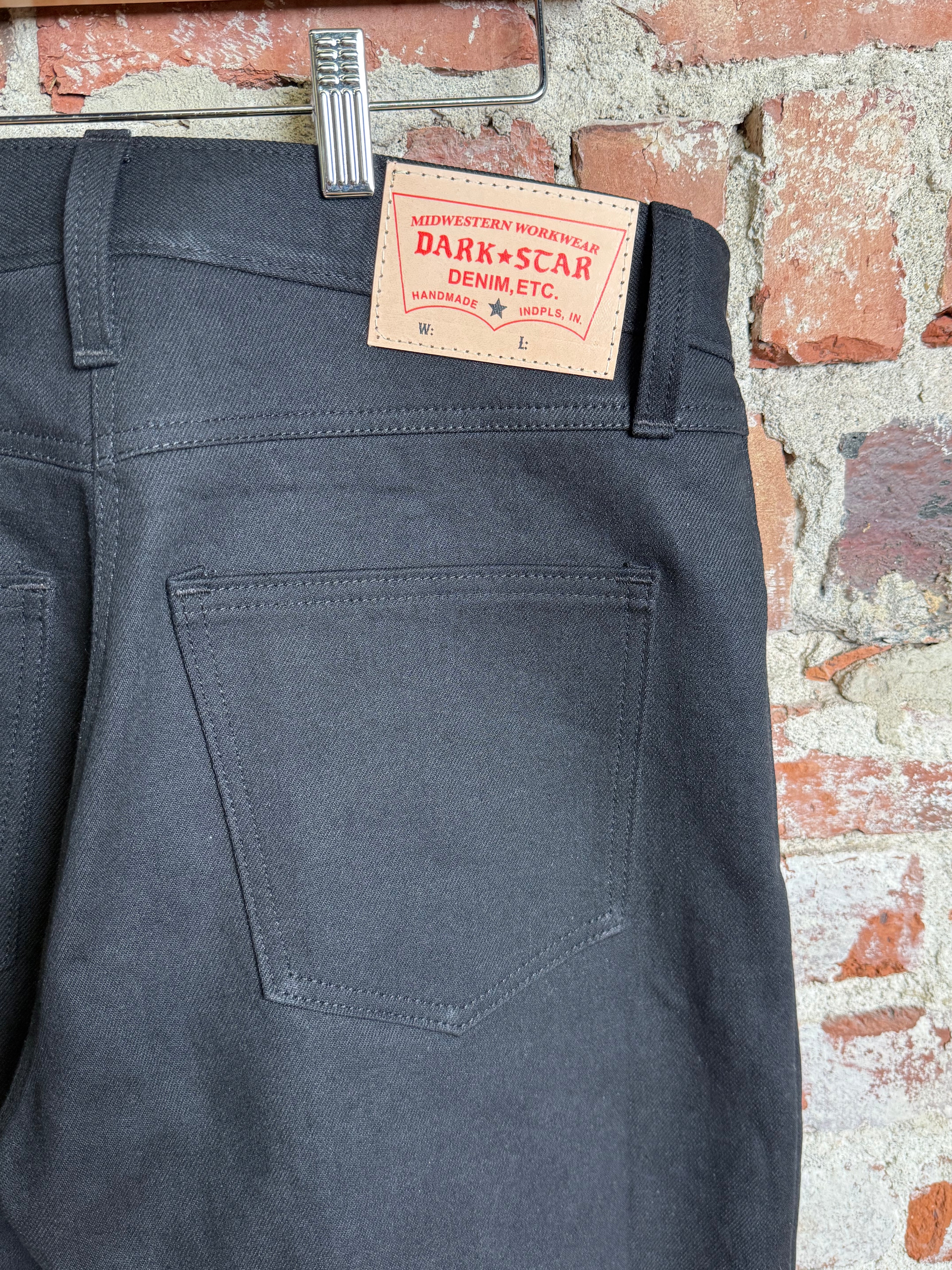 12oz Black/ Black Japanese Denim Jeans 32 x 32