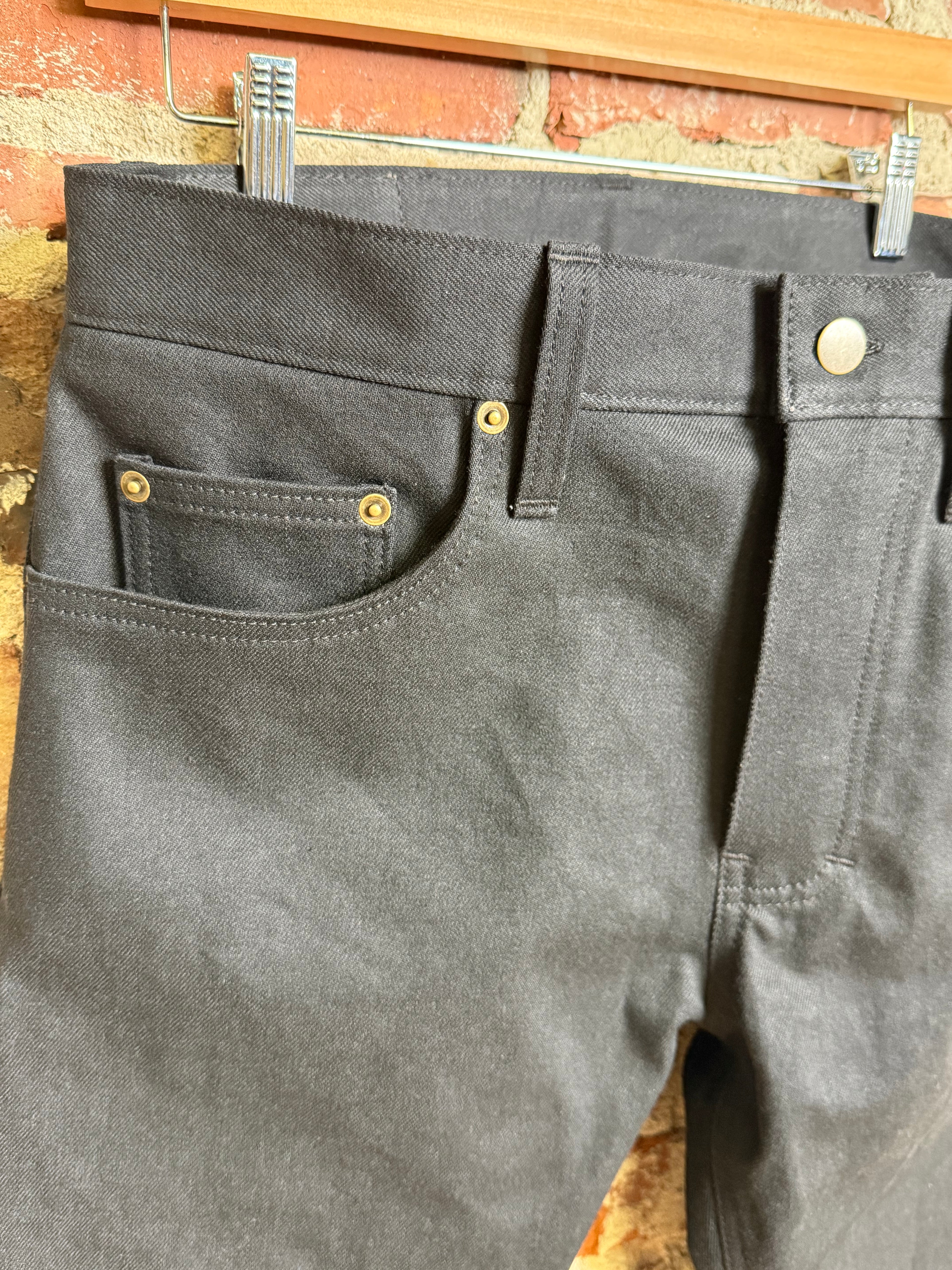 12oz Black/ Black Japanese Denim Jeans 32 x 32