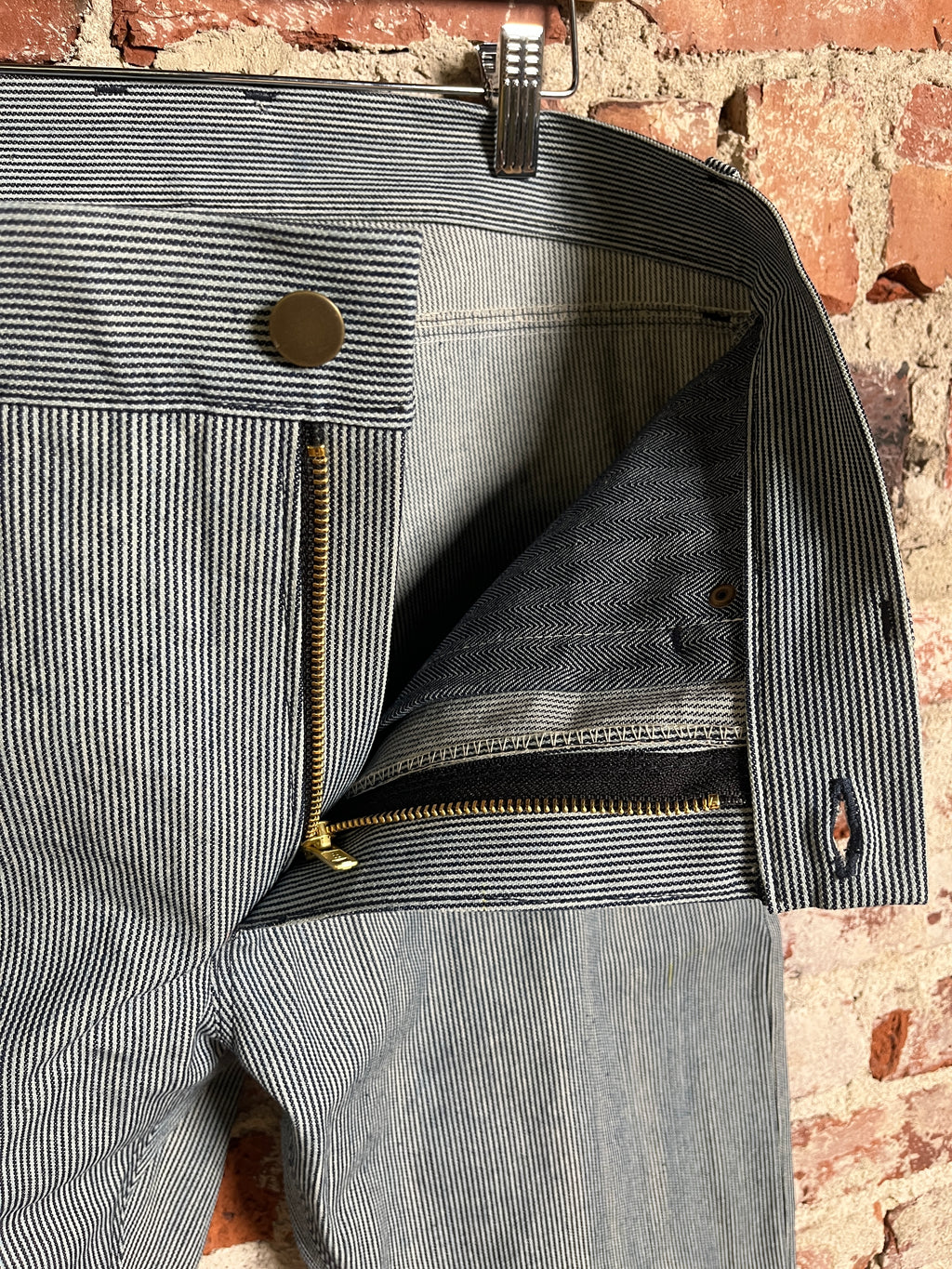 11oz Hickory Stripe Japanese Denim 32 x 32