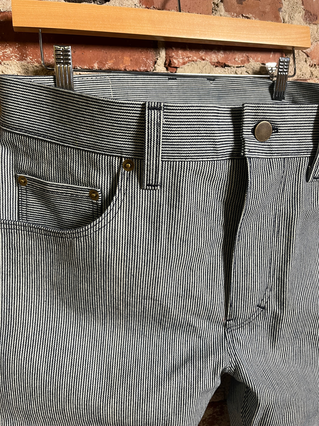 11oz Hickory Stripe Japanese Denim 32 x 32