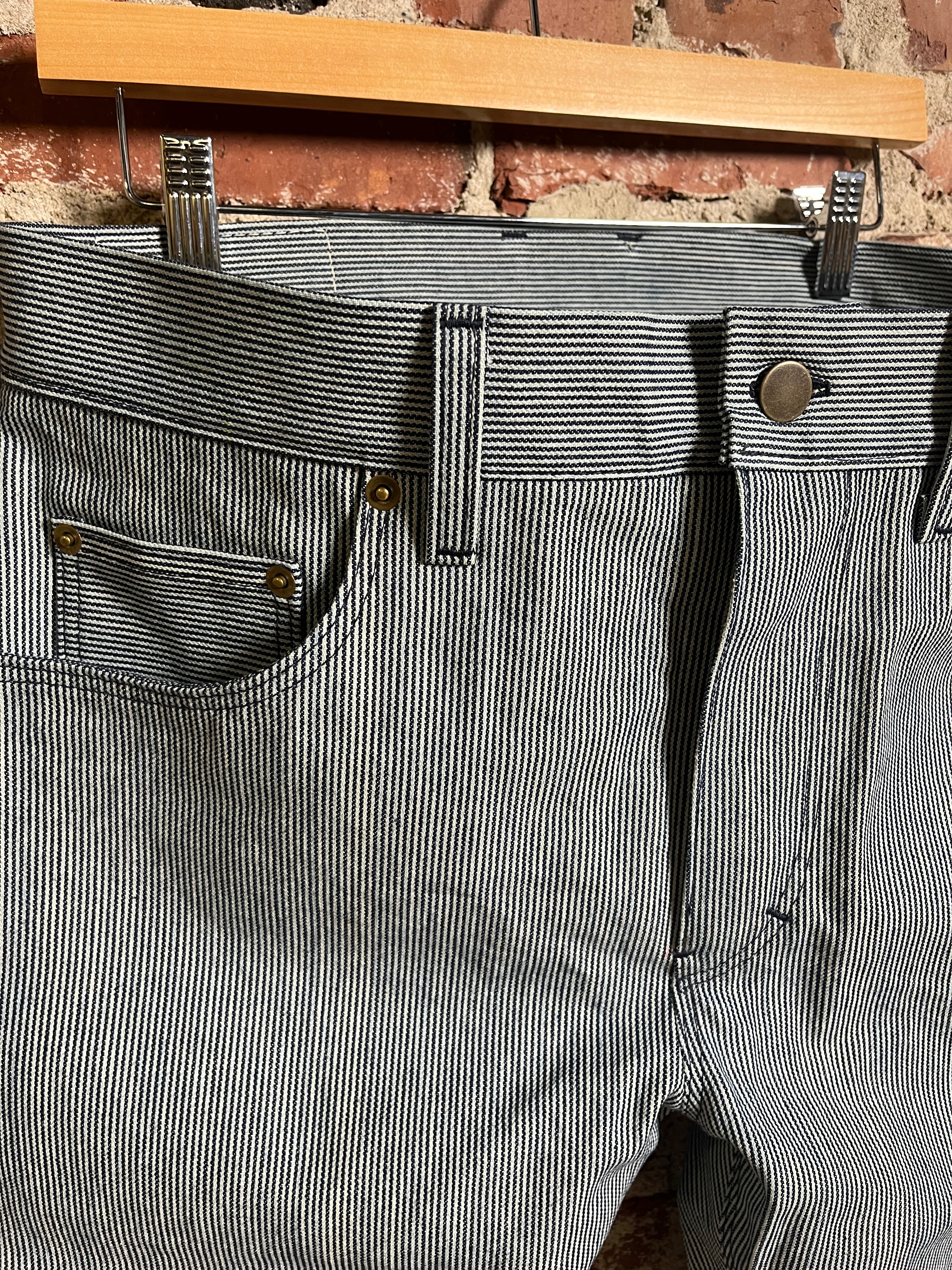 11oz Hickory Stripe Japanese Denim 32 x 32