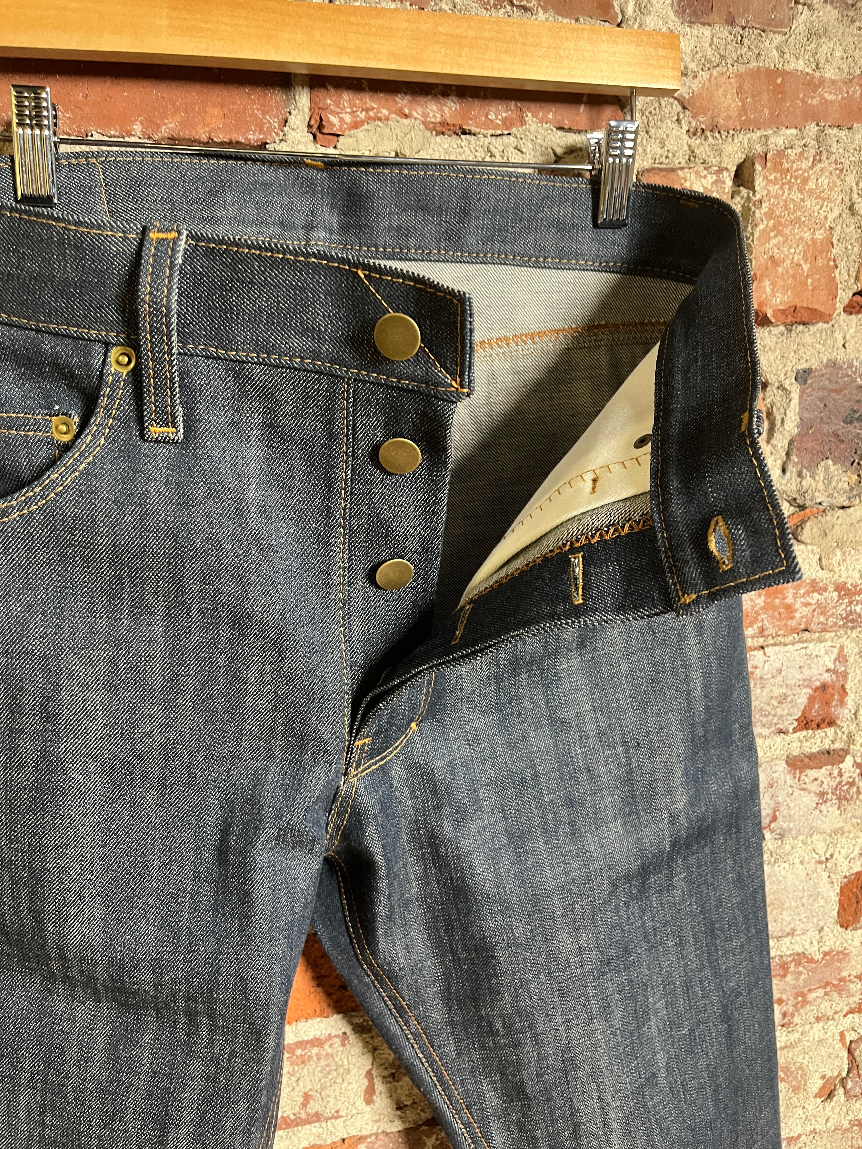14oz Indigo Selvedge with Button Fly 31 x 32