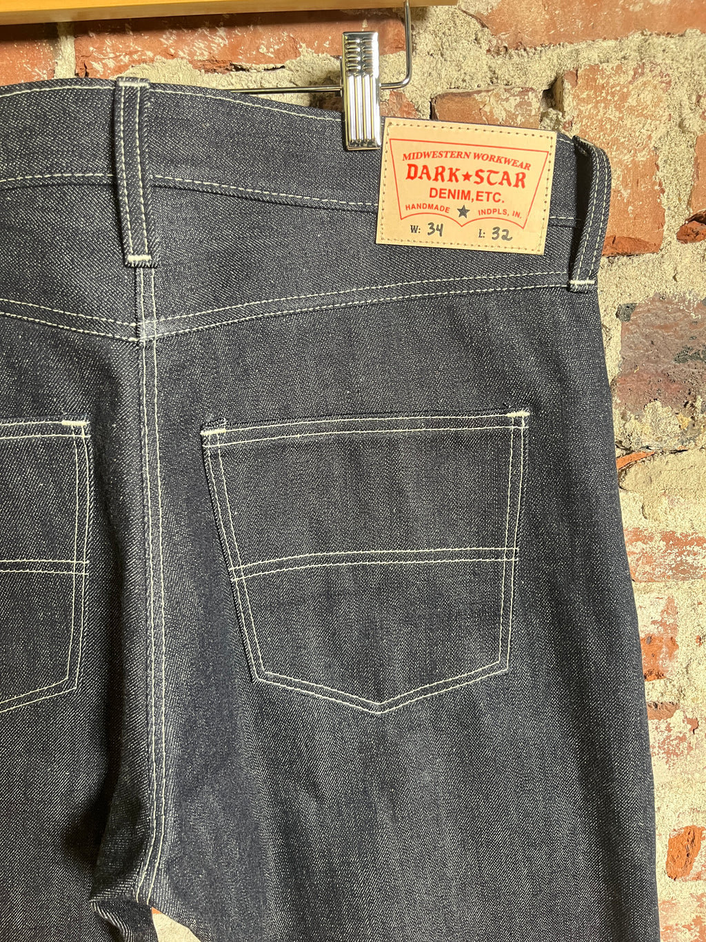 14oz Indigo White Weft Selvedge Denim 34 x 32