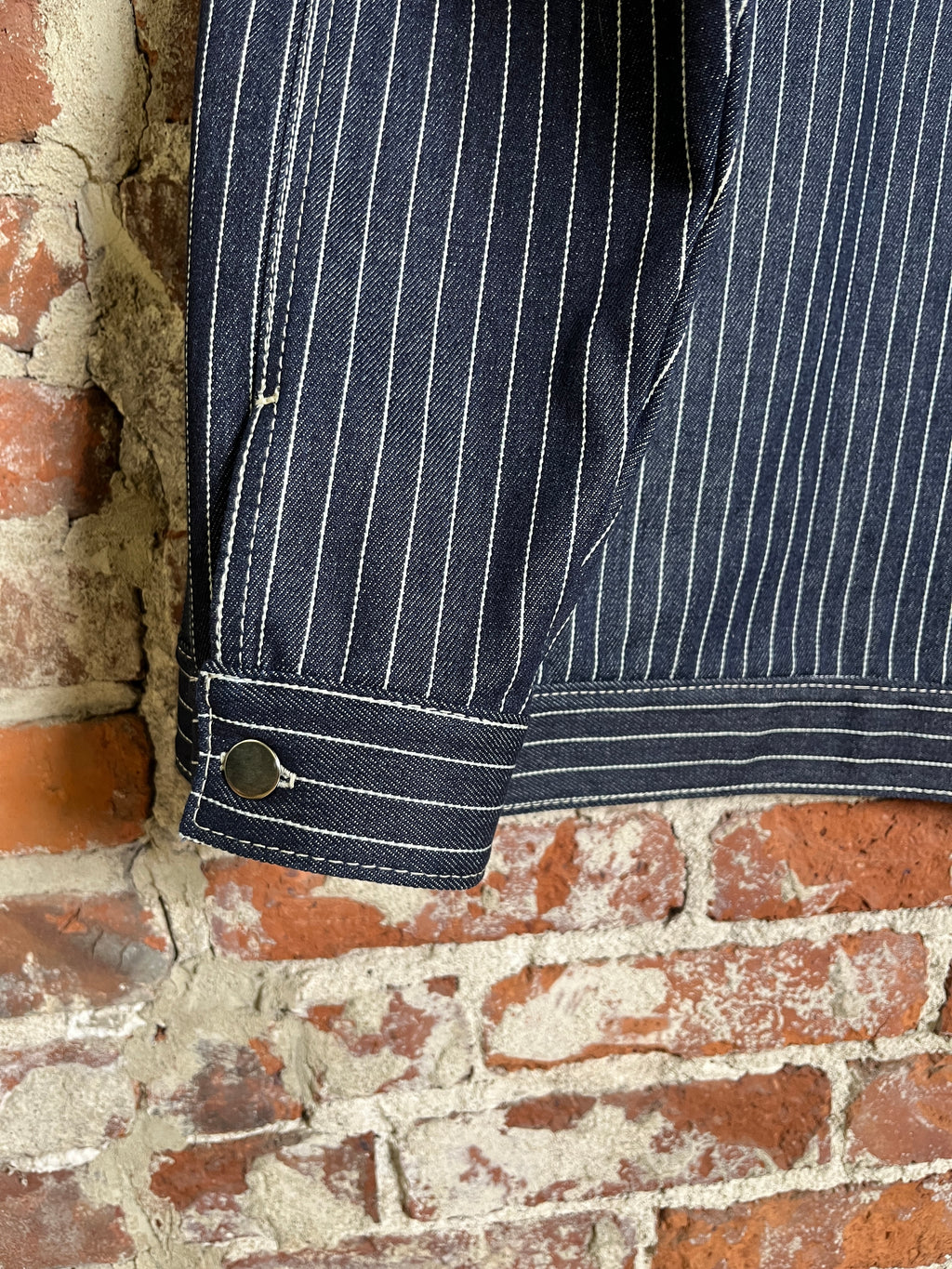 12oz Indigo Pinstripe Chore Jacket (M)