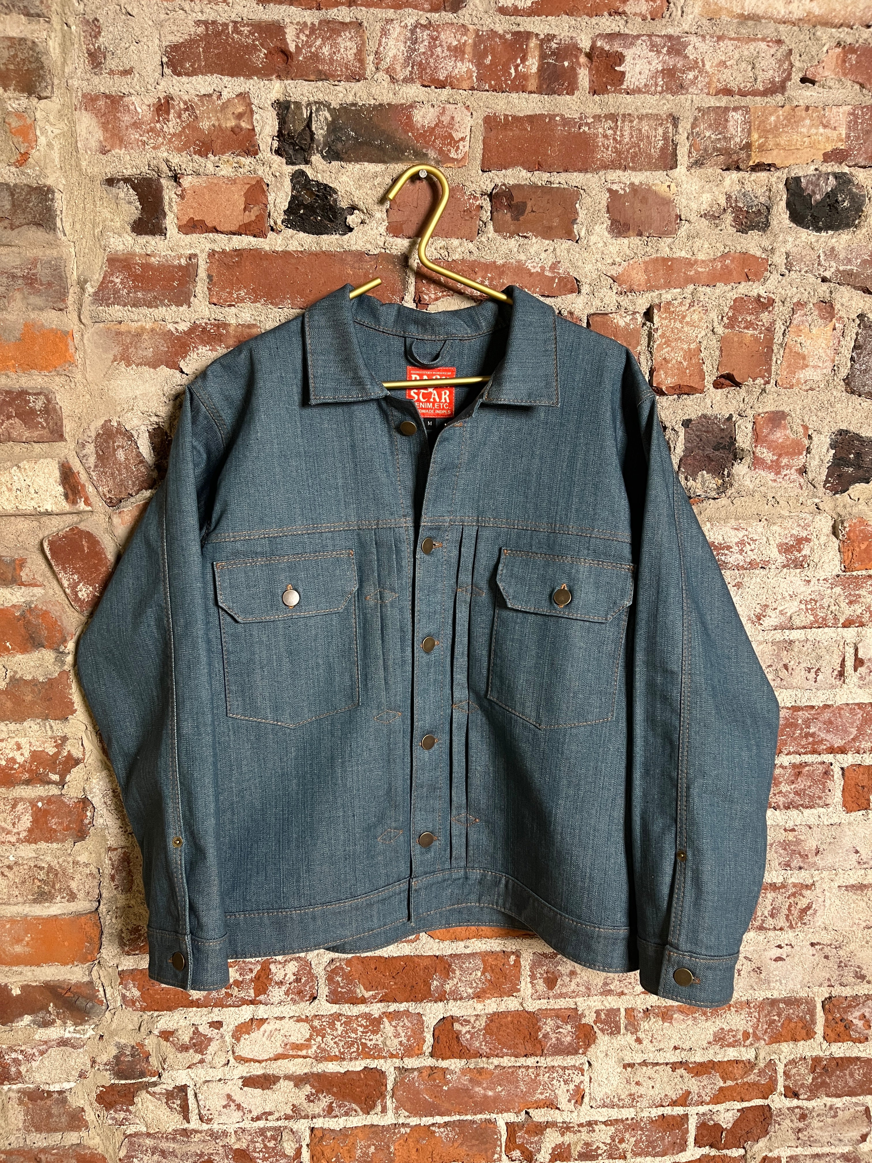12oz Light Indigo Japanese Denim Trucker Jacket (M)