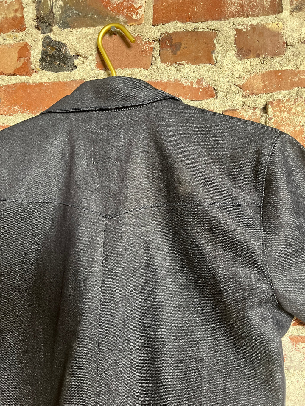 9oz Indigo Selvedge Pearl Snap Western Shirt (XL)