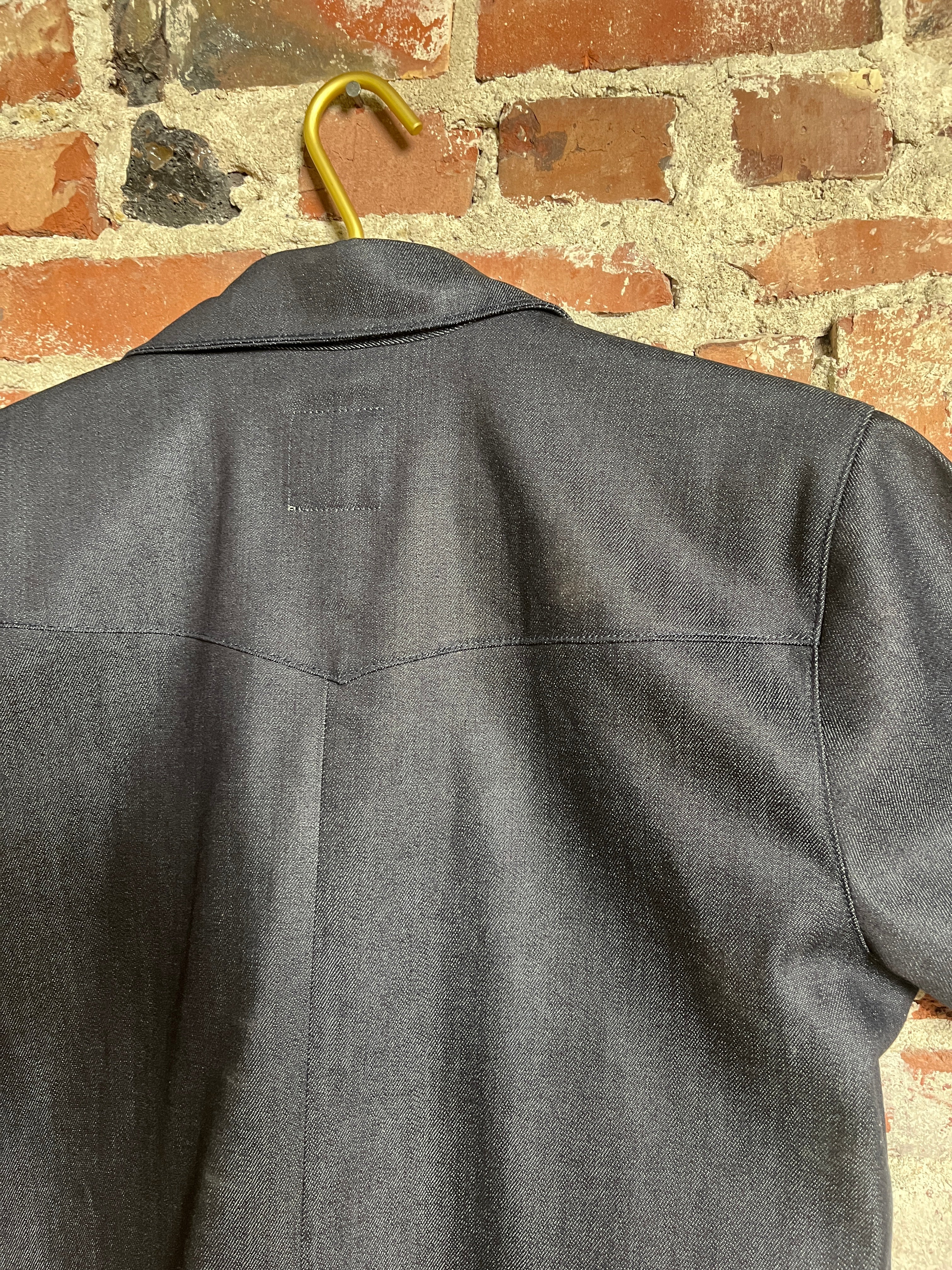 9oz Indigo Selvedge Pearl Snap Western Shirt (XL)
